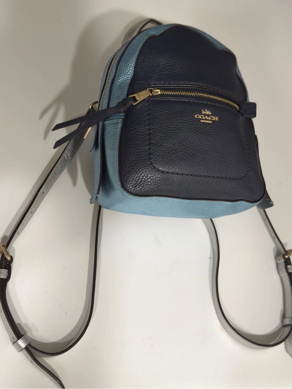 Coach Andi Colorblock Metallic Multicolor Leather Convertible Backpack F49122